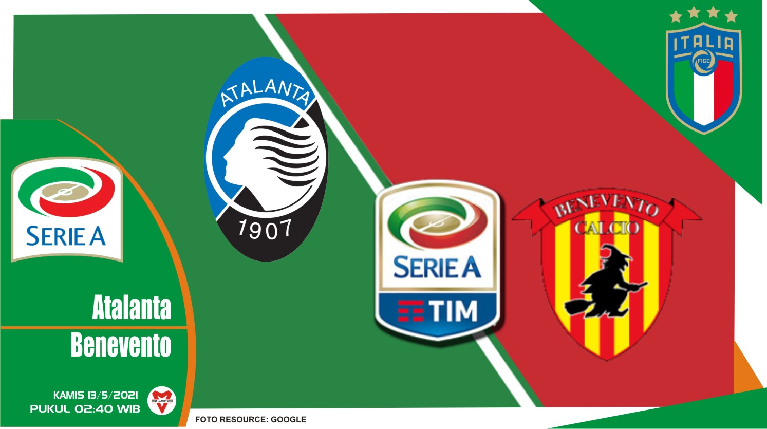 Prediksi Liga Italia: Atalanta vs Benevento - 13 Mei 2021