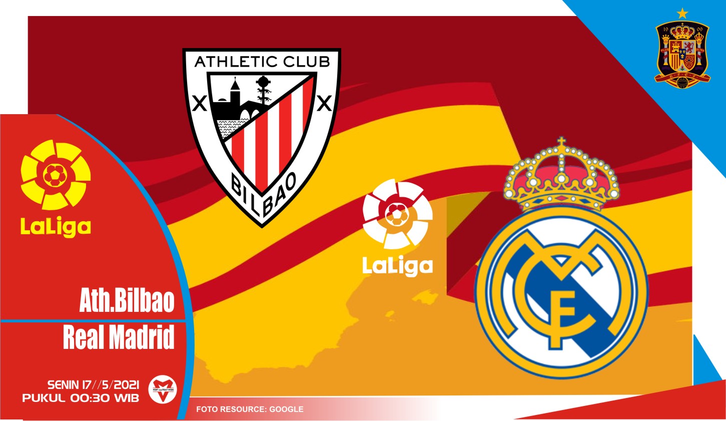 Athletic Bilbao vs Real Madrid, Prediksi Liga Spanyol 17 Mei 2021