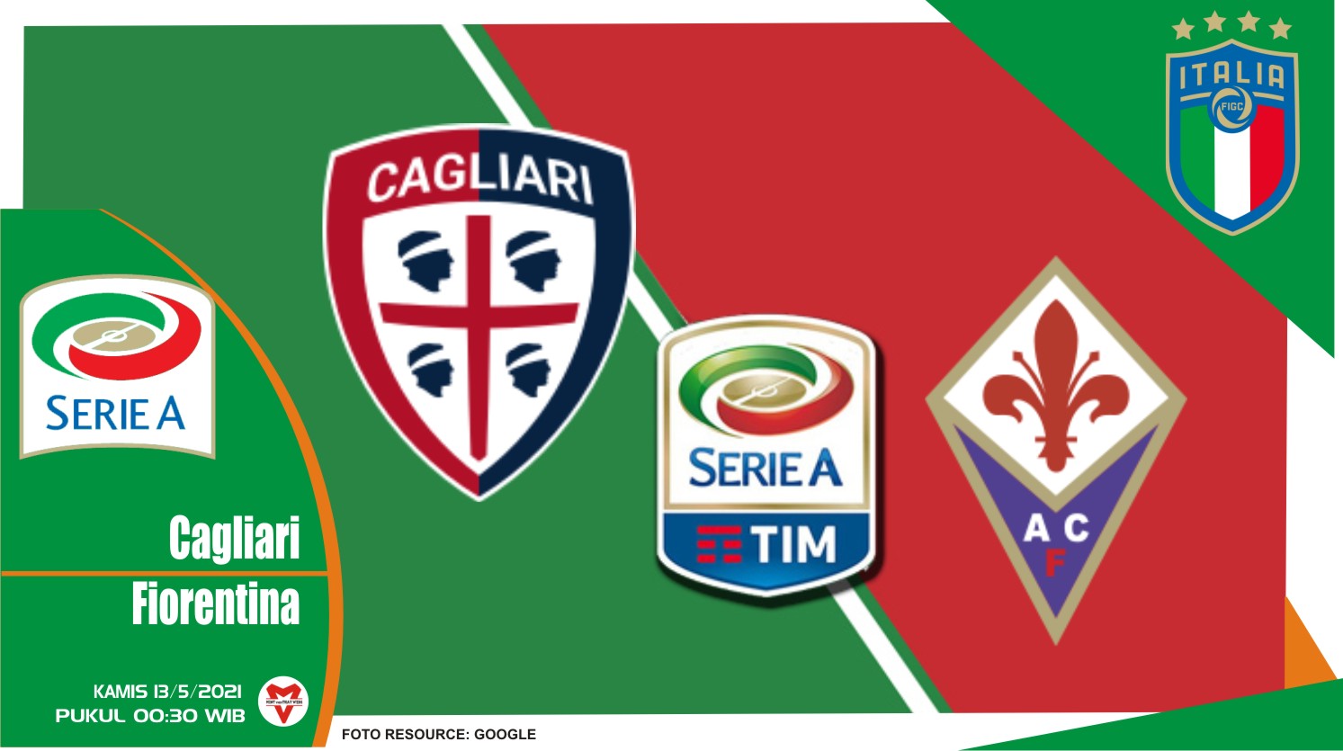 Prediksi Liga Italia: Cagliari vs Fiorentina - 13 Mei 2021
