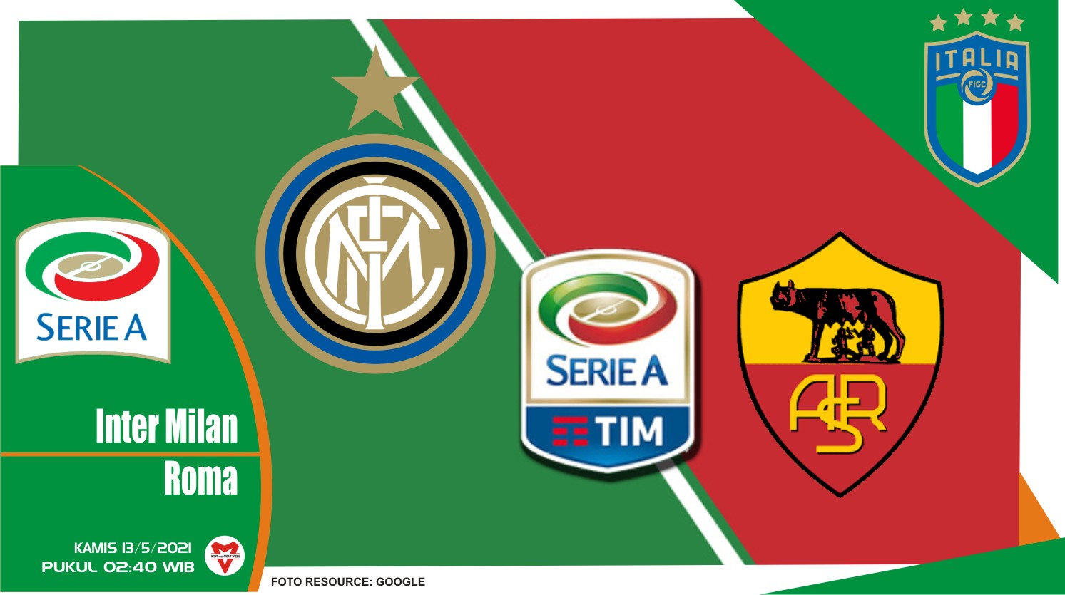 Prediksi Liga Italia: Inter Milan vs Roma - 13 Mei 2021