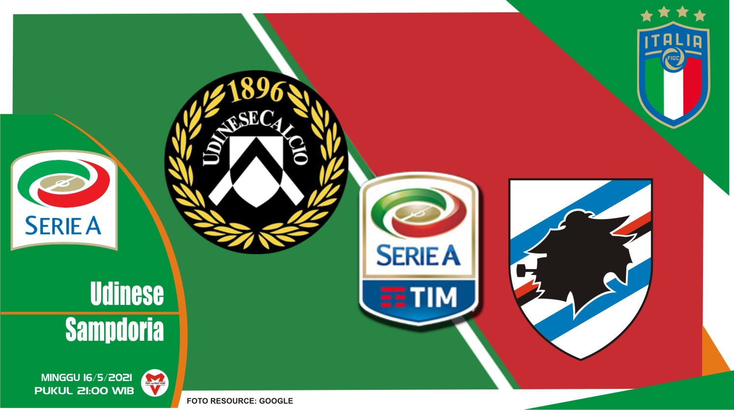 Udinese vs Sampdoria, Prediksi Liga Italia 16 Mei 2021