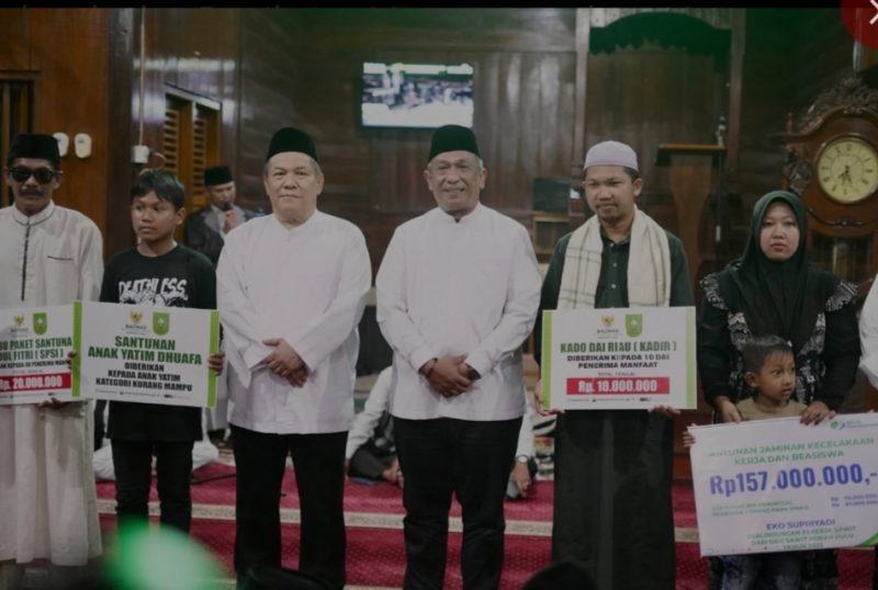 KUNJUNGAN PLT GUBERNUR RIAU SAFARI RAMADHAN 1447H DI MASJID RAYA DARUSSALAM KOTA LAMA